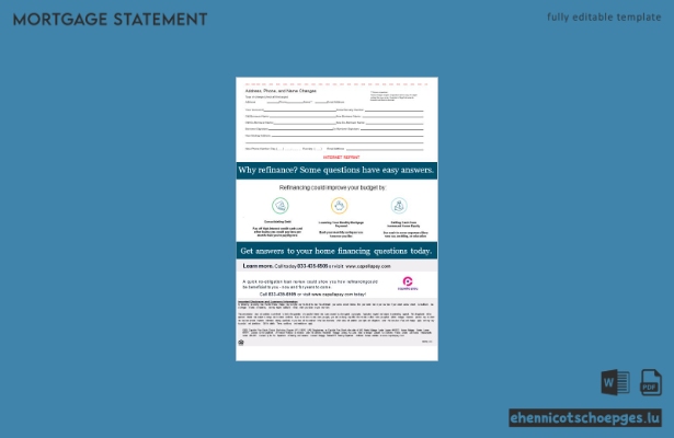 Kontoauszug der Capella Pay Bankhypothek in den VAE (Word- und PDF-Format, 3 Seiten, Beispielvorschau)